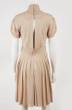Load image into Gallery viewer, Chanel 07A 2007 Fall Autumn short sleeve blush beige dress FR 38 US 4