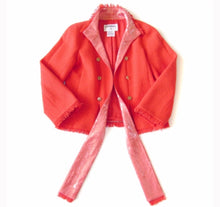 Load image into Gallery viewer, Chanel 08C Resort Cruise Coral Fringe Dress Jacket Tweed Sequin Set FR 42 US 8/10