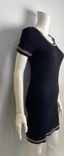 Load image into Gallery viewer, NWT Chanel 10P, 2010 Spring black gold trim chain dress FR 38