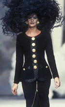 Load image into Gallery viewer, Chanel Vintage 95P, 1995 Spring Dark Navy side zippers Skirt FR 40 US 6