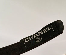 Load image into Gallery viewer, Chanel Black Satin Bow HeadBand Hair Accessory