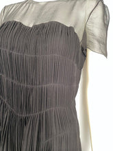 Load image into Gallery viewer, Chanel 05A 2005 Fall Black Silk pleated Dress FR 38 US 4/6