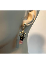 Load image into Gallery viewer, Chanel 08A 2008 Fall Pink Gold Miniature Nail Polish Dangle Pierced Earrings
