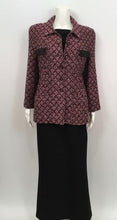 Load image into Gallery viewer, 95P, 1995 Spring Vintage Chanel Pink Black Boucle Wool Tweed Dress Jacket Blazer US 6