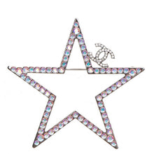 Load image into Gallery viewer, CHANEL 2017 Ruthenium Crystal Comte CC Star Brooch
