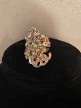 Load image into Gallery viewer, Chanel 16C Rare ‘Fairy Bouquet’ crystal CC Ring Size 5 1/4