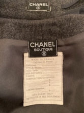 Load image into Gallery viewer, 1990’s Chanel Vintage 2 piece outfit Gray short pleated skirt with matching vest sz 4