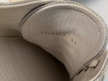 Load image into Gallery viewer, Chanel 10C, 2010 Cruise Resort Silver Metallic Canvas Woven CC Logo Tennis Shoes EU 41 US 10/11