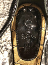 Load image into Gallery viewer, Chanel 07P Spring Gripoix Jewel black patent leather strap Heels w/ box EU 38.5 US 7/7.5
