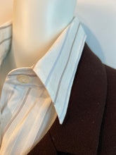 Load image into Gallery viewer, Chanel White Sleeveless Cotton Striped Collar Button Down Top Blouse US 4/6