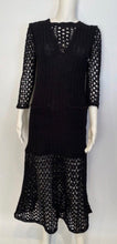 Load image into Gallery viewer, NWT Chanel 14P 2014 Spring Black Maxi Crochet Dress FR 38