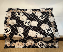 Load image into Gallery viewer, Chanel 2019 Large Silk CC Camellias Scarf
