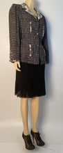 Load image into Gallery viewer, Chanel 2006 Spring, 06P Cotton tweed brown black white Blazer camellia jacket US 10/12