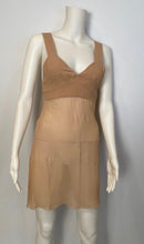 Load image into Gallery viewer, Vintage 2002 Chanel 2 piece beige silk chiffon pleated accordion dress set US 6
