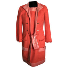 Load image into Gallery viewer, Chanel 08C Resort Cruise Coral Fringe Dress Jacket Tweed Sequin Set FR 42 US 8/10