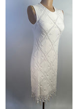 Load image into Gallery viewer, Chanel White 05P 2005 Spring Summer Woven Crochet Dress US 2/4