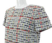 Load image into Gallery viewer, Chanel 2018 Spring 18P Multicolor Grey Tweed Dress FR 42 US 10/12