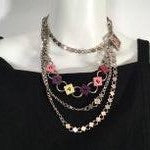 Load image into Gallery viewer, Chanel 04P Spring Multi strand accessory CC Logo Silver Chain Belt Necklace