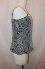 Load image into Gallery viewer, Chanel 05A 2005 Fall pearl trim Lace overlay Black Tank Top Camisole Blouse FR 40 US 6