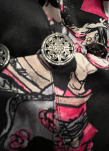 Load image into Gallery viewer, Chanel 10A 2010 Pre-Fall Paris Shanghai Black/Pink Samurai Silk Blouse FR 42 US 8/10