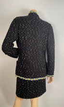 Load image into Gallery viewer, 1980’s Collection 23 Chanel Black Multicolor Confetti Jacket Skirt Suit Set US 8/10