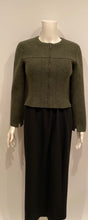 Load image into Gallery viewer, NWT Vintage 99A, 1999 Fall Chanel Identification olive green boiled wool short jacket FR 36 US 4