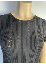 Load image into Gallery viewer, Chanel 05P, 2005 Spring Black Cotton knit interlocking CC logo Blouse top FR 40 US 4/6