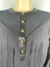 Load image into Gallery viewer, Vintage Early 1990’s Chanel Black Silk Pleated Blouse US 12