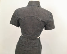 Load image into Gallery viewer, Rare Chanel 2006 Spring Cotton Denim crop top skirt set US 4