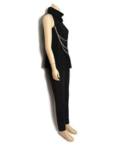 Load image into Gallery viewer, Chanel Black Cotton Low Rider Pant Jeans FR 38 US 4/6