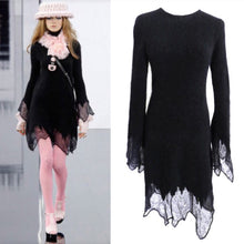 Load image into Gallery viewer, Chanel 09A 2009 Fall Runway Black Sweater Dress FR 34 US 4