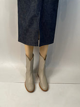 Load image into Gallery viewer, Chanel 13C 2013 Cruise Grey Leather Western Boots Large CC Logo EU 40.5 US 9.5