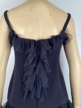 Load image into Gallery viewer, Vintage Chanel 02C 2002 Cruise Resort Navy Blue Wool Dress FR 38 US 4/6