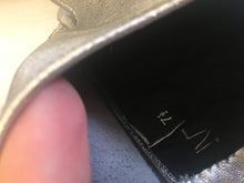 Load image into Gallery viewer, Rare Chanel 2014 14P tweed metallic silver pink chain Fingerless Gloves size 7.5