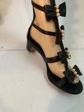 Load image into Gallery viewer, Chanel 16S 2016 Summer Tall Gladiator Sandals w Leather Bows and Pearls EU 37.5C US 7/7.5