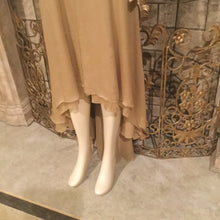Load image into Gallery viewer, Frisky Chanel 2003 03P Spring Vintage Beige Sequin Halter Backless Long Chiffon Silk gown FR 38 US 4