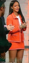 Load image into Gallery viewer, 94P, 1994 Spring Extremely Rare! Vintage Chanel Orange Tweed Scobido Trim Boucle  Jacket FR 36 US 4