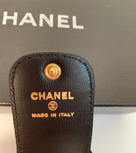 Load image into Gallery viewer, New in Box Chanel 07A 2007 Fall Black Leather Luggage Tag