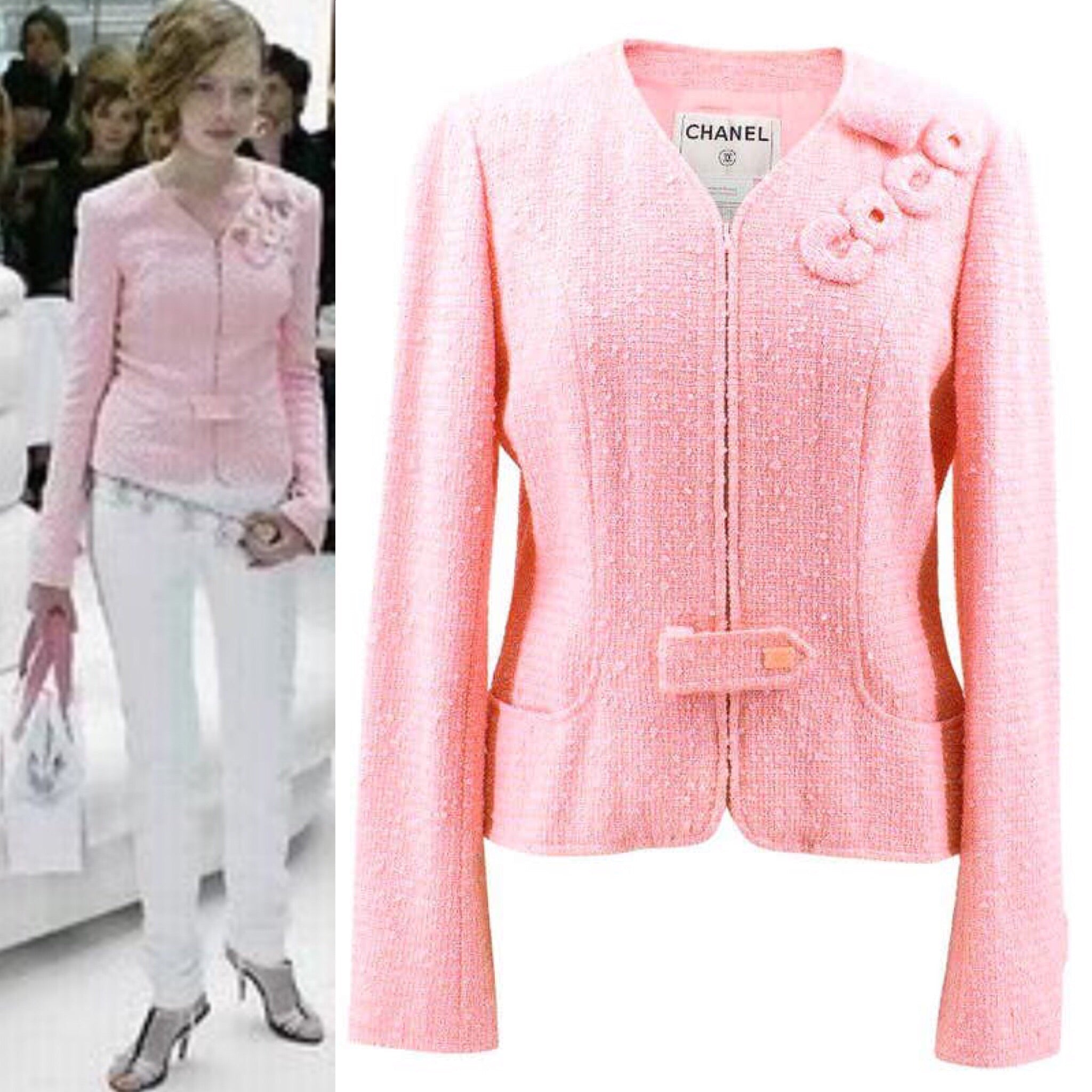 Chanel 04C Cruise Resort Vintage “Coco” pink tweed jacket cardigan 
