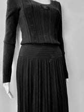 Load image into Gallery viewer, Chanel 05A Black Long Sleeve Ribbed CC Logo Sweater Dress FR 38 US 4/6