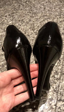Load image into Gallery viewer, Chanel 07P Spring Gripoix Jewel black patent leather strap Heels w/ box EU 38.5 US 7/7.5