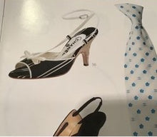 Load image into Gallery viewer, Chanel Vintage Canvas Wedge Heels Black Ecru Ivory bow strap sandals EU 35 Sz 4/4.5