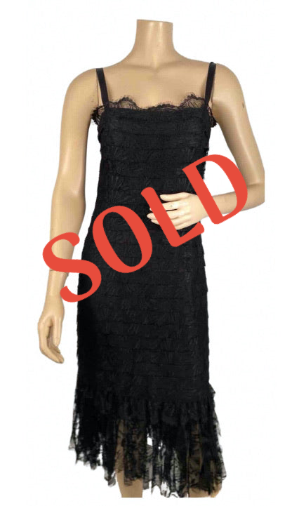 black lace loose dress SHEARL