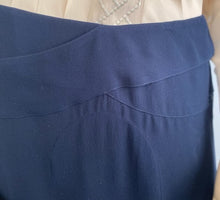 Load image into Gallery viewer, NWT Chanel 06C 2006 Cruise Navy Blue Silk Chiffon Skirt FR 46 US 14/16