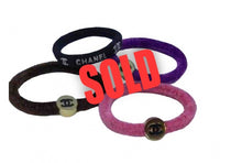 Load image into Gallery viewer, Chanel Set of 4 Pony Tail Elastic Bands Hair Accessory velvet Bracelets VIP gift set