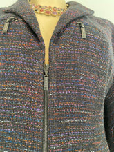 Load image into Gallery viewer, Vintage Chanel 02A 2002 Autumn Wide Leg Blue Multicolor Jacket Pant Suit FR 42