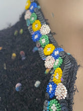 Load image into Gallery viewer, 1980’s Collection 23 Chanel Black Multicolor Confetti Jacket Skirt Suit Set US 8/10