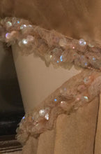 Load image into Gallery viewer, Frisky Chanel 2003 03P Spring Vintage Beige Sequin Halter Backless Long Chiffon Silk gown FR 38 US 4