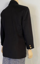 Load image into Gallery viewer, Vintage Collection 23 1990’s Chanel Beautiful Soft Cashmere Black Double Breasted Blazer Jacket FR 38 US 6/8