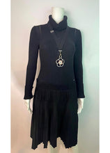 Load image into Gallery viewer, Chanel 08A 2008 Fall Black Turtleneck Sweater Dress FR 40 US 4/6